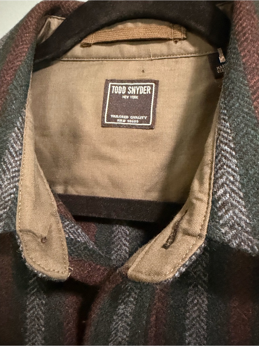 Todd Snyder Wool Plaid Striped Utility Shirt Jacket Men’s Medium $298 NEW - Picture 11 of 16